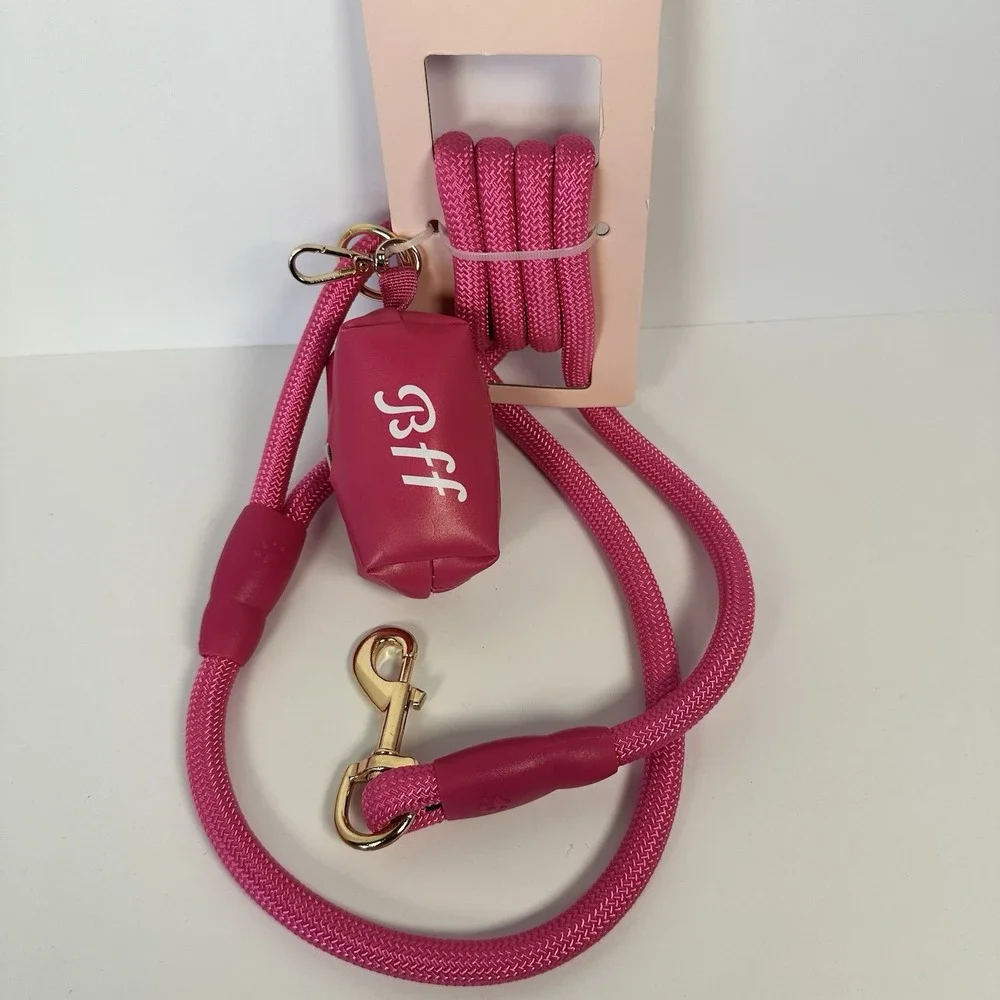 Paris Hilton Dog Rope Leash‎ And Dispenser Pink 6FT Adjustable Pet Buckle Down